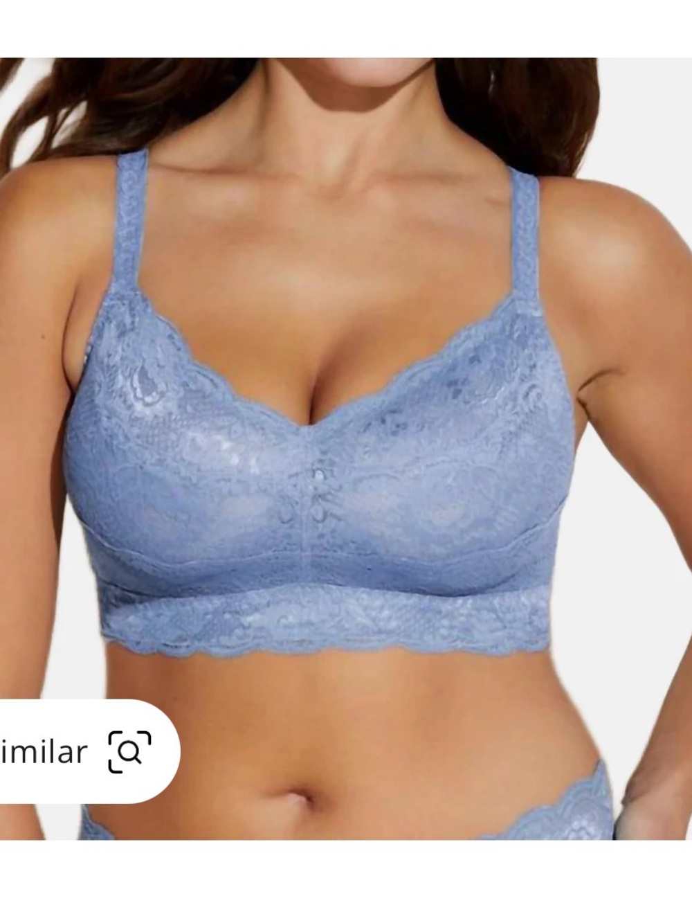 Cosabella Ultra Curvy Sweetie Bralette Blue Diamond Lace Wireless Bra XS NWT NSN